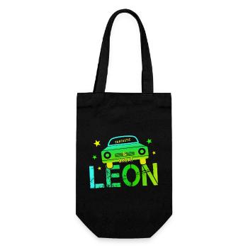 Leon Geburtstag Leon - Geschenkbeutel für Flaschen - Schwarz - Vorne