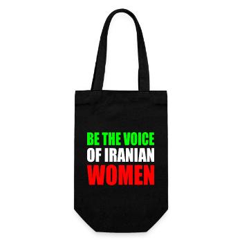 Be the voice of iranian women - Geschenkbeutel für Flaschen - Schwarz - Vorne