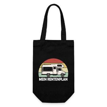 Camper Design – Mein Rentenplan Wohnmobil - Geschenkbeutel für Flaschen - Schwarz - Vorne