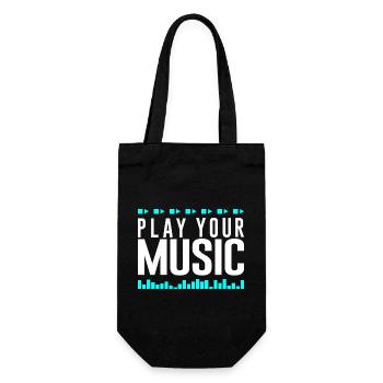 Spiel deine Musik, Play your Music - Gift Bag for Bottles - black - Front