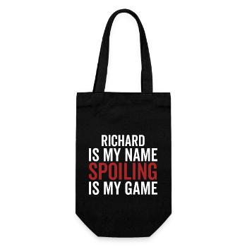 Richard ist mein Name Verderben ist mein Spiel - Geschenkbeutel für Flaschen - Schwarz - Vorne