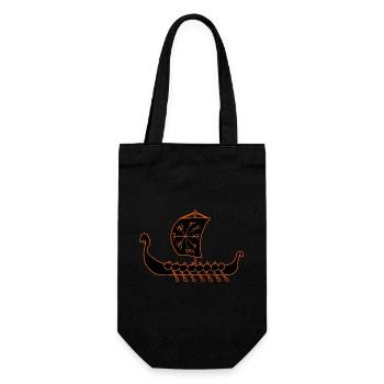 Drakkar - Bateau-dragon - Sac à bouteille - noir - Devant