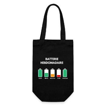 Batterie hebdomadaire. - Sac à bouteille - noir - Devant