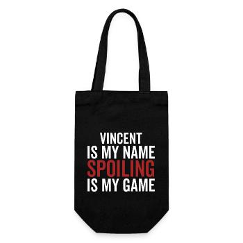 Vincent est mon nom Spoiling est mon jeu - Sac à bouteille - noir - Devant