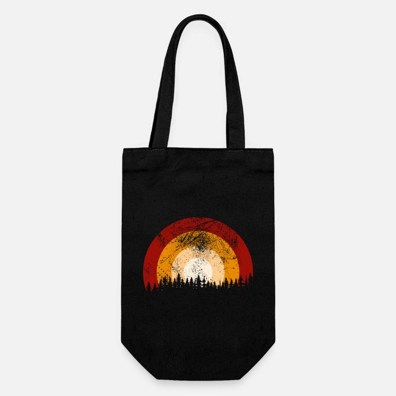 Paysage rétro - Sac à bouteille - noir