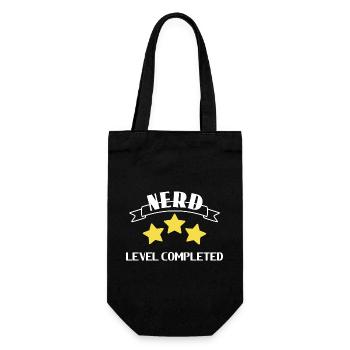 Nerd - Streber - Gift Bag for Bottles - black - Front