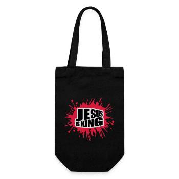jesus is king Zitat - Geschenkbeutel für Flaschen - Schwarz - Vorne