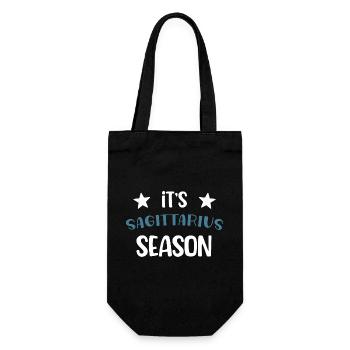 It's sagittarius season original gift zodiac sign - Sac à bouteille - noir - Devant