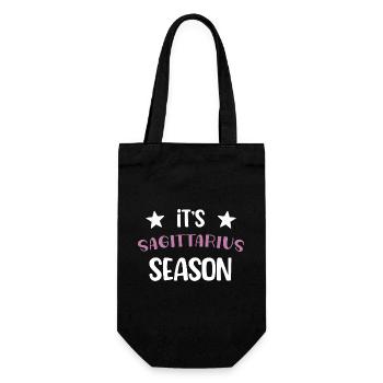 It's sagittarius season original gift zodiac sign - Sac à bouteille - noir - Devant