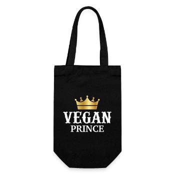 Vegan Prince - Geschenkbeutel für Flaschen - Schwarz - Vorne