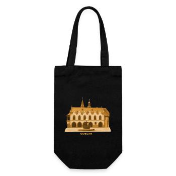 Goslar Rathaus Harz Niedersachsen - Geschenkbeutel für Flaschen - Schwarz - Vorne
