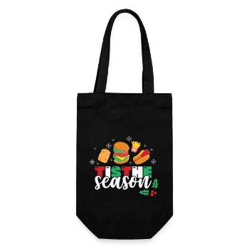 Tis the Season Fastfood Christmas - Gift Bag for Bottles - black - Front