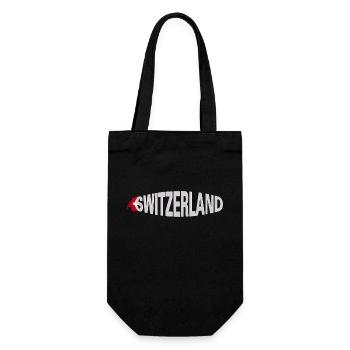 SWITZERLAND CLAIM bead with coat of arms half - Gift Bag for Bottles - black - Front