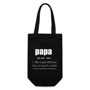 Funny Definition Of A Papa - Gift Bag for Bottles - black - Front