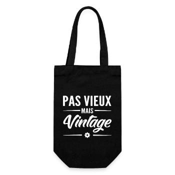 pas vieux mais vintage - Sac à bouteille - noir - Devant
