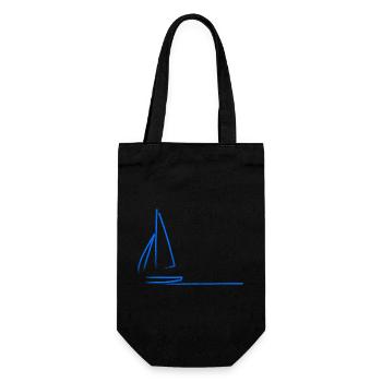 Segeln Segelboot Segler - Geschenkbeutel für Flaschen - Schwarz - Vorne