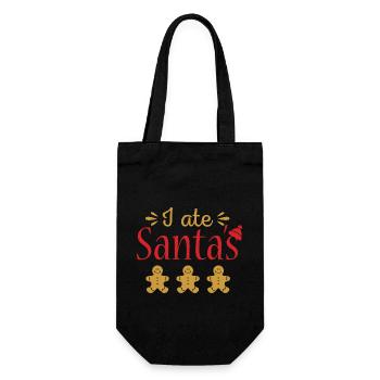 J’ai mangé du pain d’épices du Père Noël - Sac à bouteille - noir - Devant
