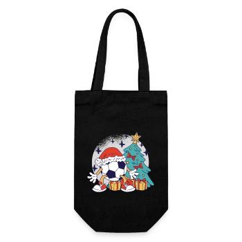 Footballer Christmas Football Player X-Mas Football - Gift Bag for Bottles - black - Front