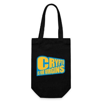 crypto is for virgins - Gift Bag for Bottles - black - Front