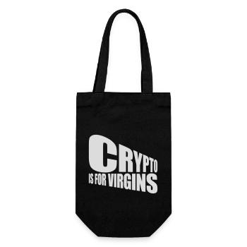 crypto is for virgins - Gift Bag for Bottles - black - Front