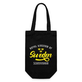 Königreich Schweden Skandinavien - Geschenkbeutel für Flaschen - Schwarz - Vorne