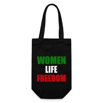 Women life freedom - Sac à bouteille - noir - Devant