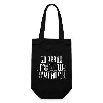fun baby geek christmas under the tree - Gift Bag for Bottles - black - Front