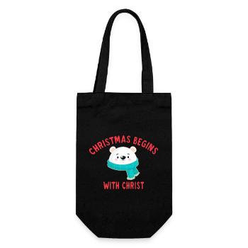 Christmas Begins With Christ - Sac à bouteille - noir - Devant