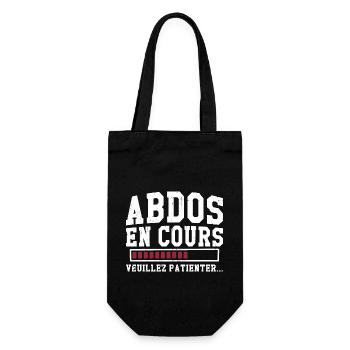 Abdos en cours veuillez patienter - Sac à bouteille - noir - Devant