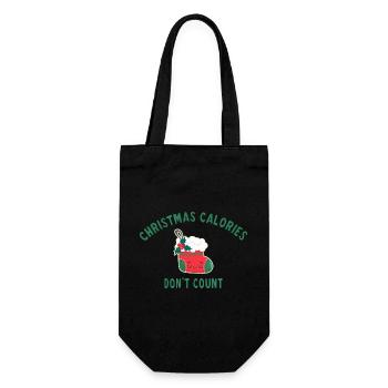 Christmas calories don't count - Sac à bouteille - noir - Devant