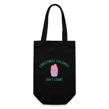 Christmas calories don't count - Sac à bouteille - noir - Devant