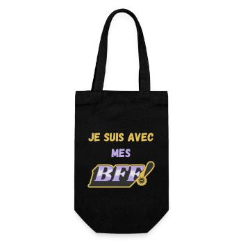 Je suis avec mes BFF ! - Sac à bouteille - noir - Devant