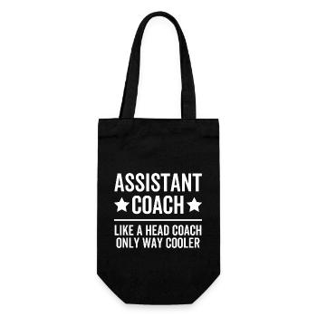Assistant Coach Like a Head Coach Only Way Cooler - Gift Bag for Bottles - black - Front