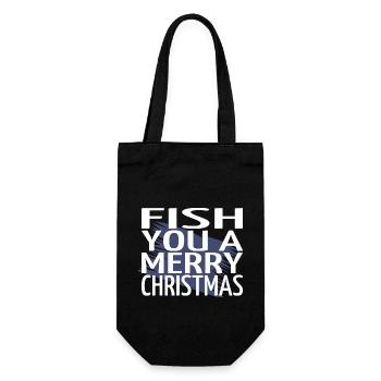 Pêche à la ligne Bateau de Noël Cadeau Ordinateur - Sac à bouteille - noir - Devant