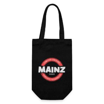 Mainz Deutschland Stadt Skyline Heimat Liebe - Geschenkbeutel für Flaschen - Schwarz - Vorne