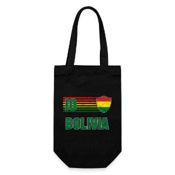 Bolivien Fußball Mannschaft - Geschenkbeutel für Flaschen - Schwarz - Vorne