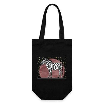 Zebra - Geschenkbeutel für Flaschen - Schwarz - Vorne