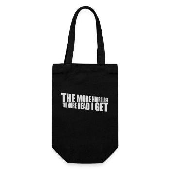 I get more head - Geschenkbeutel für Flaschen - Schwarz - Vorne