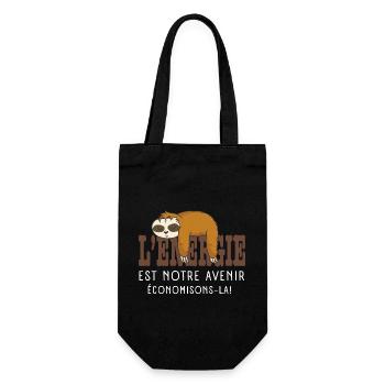Economie D'énergie Paresseux Humour - Sac à bouteille - noir - Devant