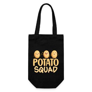 Potato Squad Vegetable Potatoes - Geschenkbeutel für Flaschen - Schwarz - Vorne
