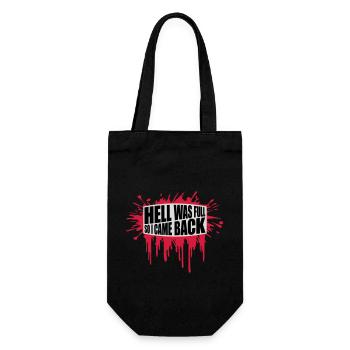 hell was full Quote - Gift Bag for Bottles - black - Front
