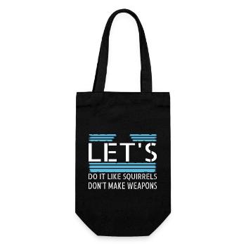 cool gift idea flower power funny quote - Gift Bag for Bottles - black - Front