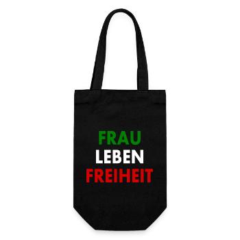 Frau leben freiheit - Geschenkbeutel für Flaschen - Schwarz - Vorne