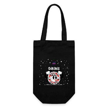 illustrated t shirt design Dont look back - Gift Bag for Bottles - black - Front