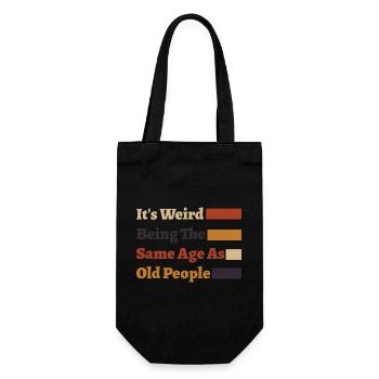 Funny Person Retro humorous Quotes - Gift Bag for Bottles - black - Front