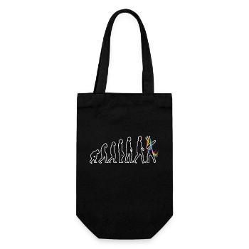 Evolution unicorn dabbing - Gift Bag for Bottles - black - Front