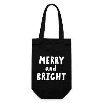 Merry and bright version3 - Sac à bouteille - noir - Devant