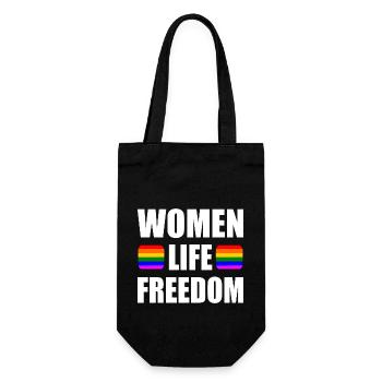 Women life freedom - Geschenkbeutel für Flaschen - Schwarz - Vorne