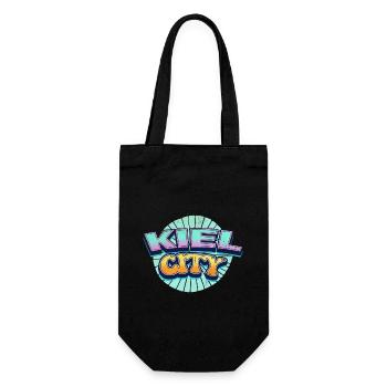 Kiel Germany City Font Pop Art Comic - Gift Bag for Bottles - black - Front