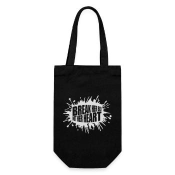 break her bed Zitat - Geschenkbeutel für Flaschen - Schwarz - Vorne
